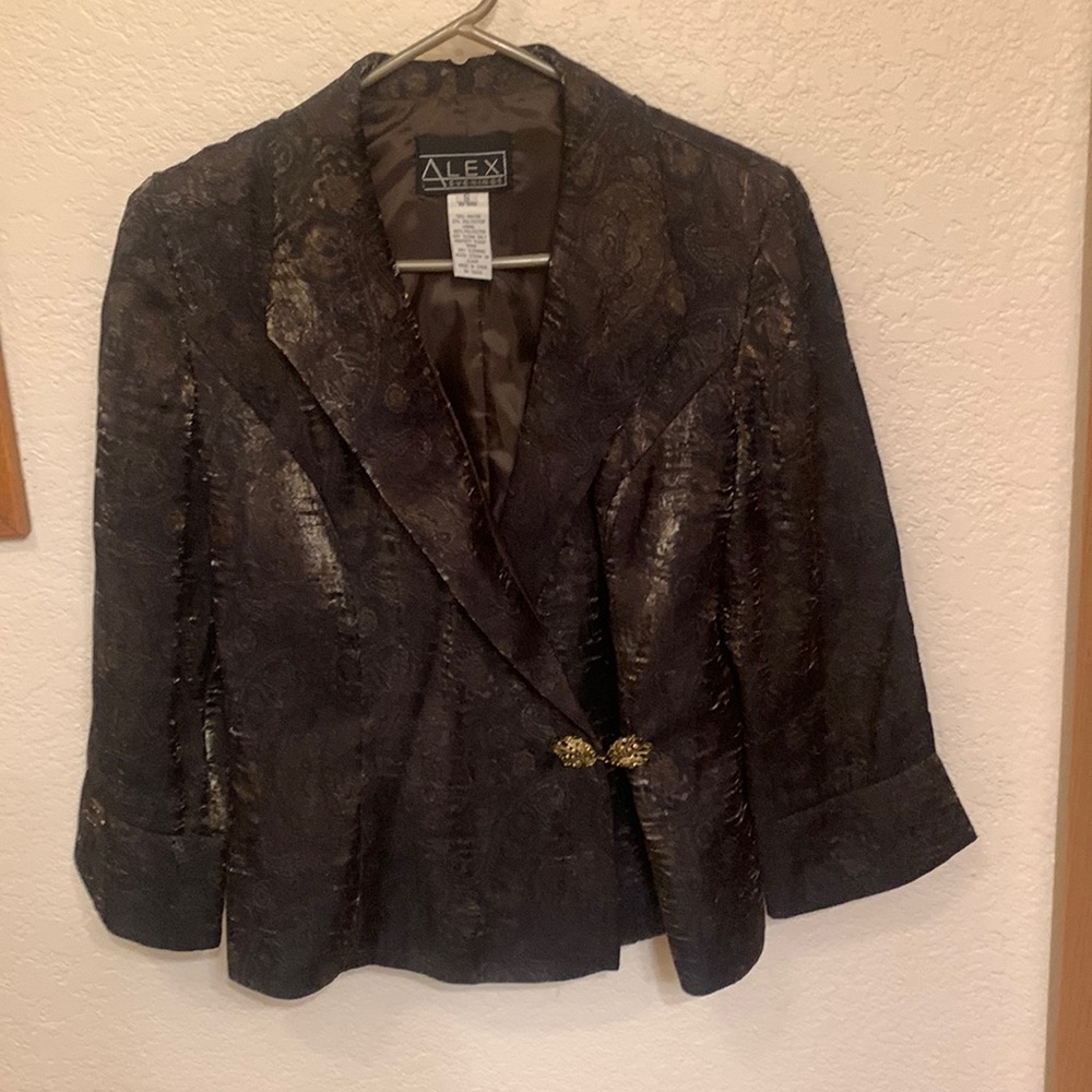 Formal jacket shiny paisley print size small